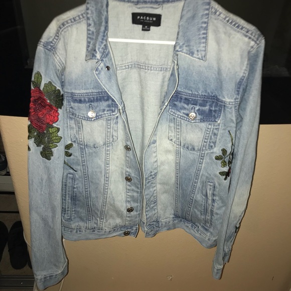 pacsun rose denim jacket
